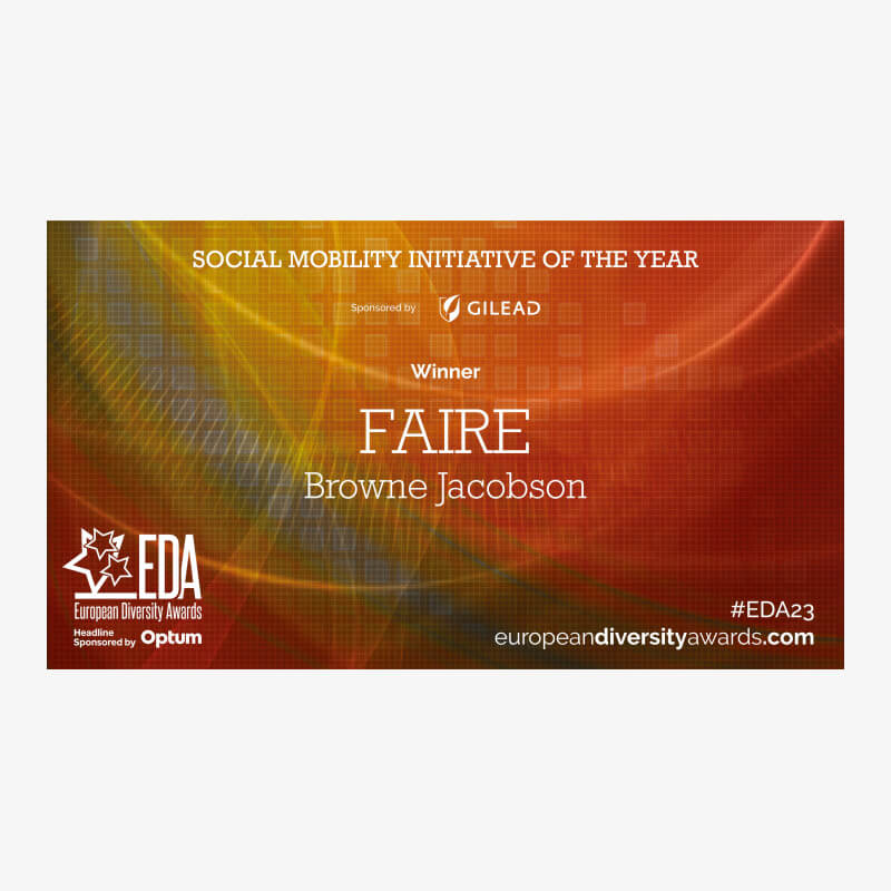 EDA Awards Social Mobility Initiative of the Year 2023