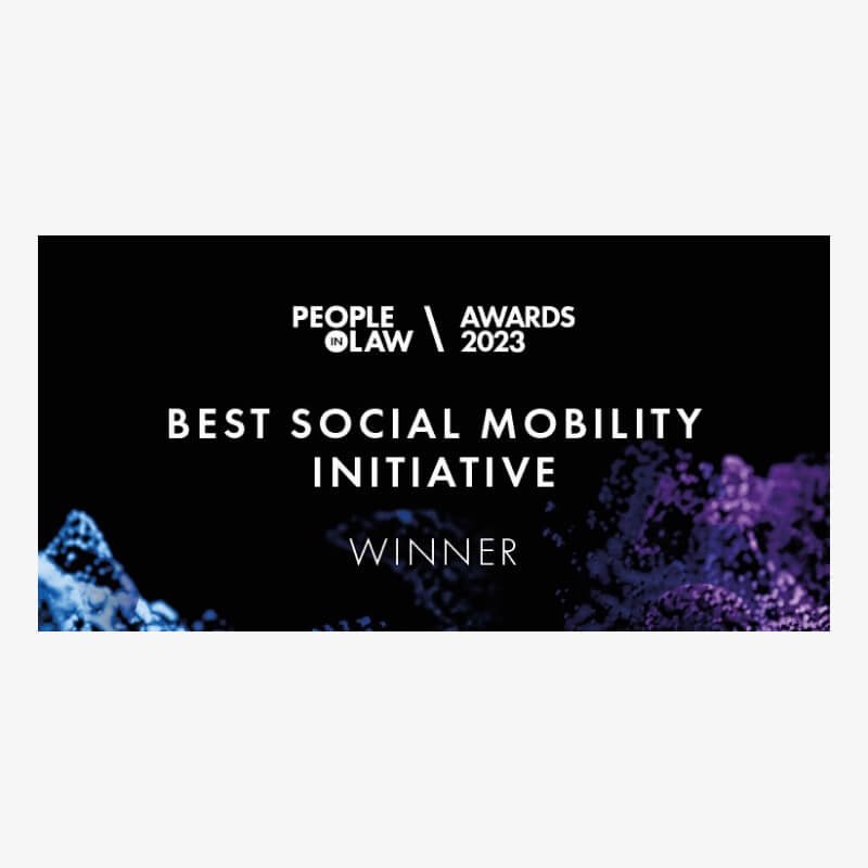 People in Law 2023 Best Social Mobility Initiative 